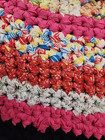 Vintage Rag Rug Handmade Braided Round 33  Cottagecore Boho Farmhouse Country