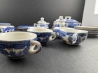 Vintage Blue Willow Child s Tea Set  - 38 Pieces - Made In Japan