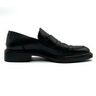 Versace Dress Shoes Men s 42 Eu Black Leather Classic Loafer Vintage Silver Logo
