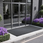 Extra Large Indoor outdoor Entrance Mat - 4 X 5 Feet Rubber Border Door Heavy