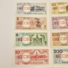 1990 Poland Set 9 Pcs 1 2 5 10 20 50 100 200 500 Z  otych Notes Cancelled