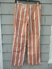 Vtg Woman s Casual Corner Wide Leg Pants Orange Striped 1970s Size 10  Halloween