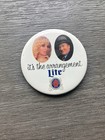 Vintage Miller Light Co  A Fine Pilsner Beer Button Pin    it   s The Arrangement   