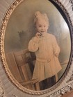 Antique Victorian Picture And Frame With Ornate Gesso Detailing 24 X 28