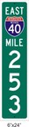 Custom Interstate Mile Marker Route Highway Sign - You Specify Number And State 