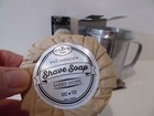 Coffee Mug Shaving  Stainless Steel Holder   Mug  Badger Hair Brush  Soap    s2