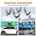 Kayak Roof Rack 2 Pairs J-bar Carrier Holder For Canoe  Suv  Cars  Set Of 4