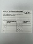 Cdc Covid-19 Vaccination Blank Card Collector Use Only Set Of 2 