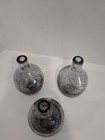 Decorative Glass Bottles Set Of 3 Clear With Black Lines 7 Inches Tall