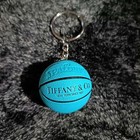 Tiffany   Co  X Spalding Basketball Keyring Keychain Tiffany Blue Novelty 3 8cm