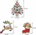 Boao Christmas Pin Christmas Brooch For Women Crystal Rhinestone Brooch Pin For