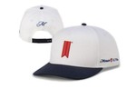 Michelob Ultra Snapback Hat  White And Navy Blue  Embroidered Logo Cap