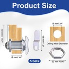 5 Pcs 1  Thumb Operated Offset Cabinet Locks Keyless Lock Fit 3 4  Panel Thick