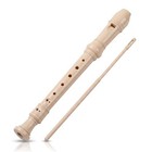 Soprano Recorder For Beginners - German Fingering 3-piece   Descant Flute White