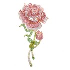 Large Luxury Pink Rhinestone Rose Flower Brooches Pins Ladies Brooch For Party