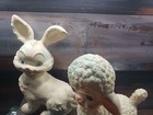 Vintage Rubber Squeak Toys Bunny Rabbit Lamb Lot 1950s 60s Nursery Kitsch