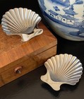 Stunning Tiffany   Co Sterling Silver Scallop Shell Dish Pair  22369 American 4   