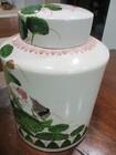 Fitz   Floyd Asian Chinoiserie  Large Hand Painted Lotus Ginger Jar Crackled Wow