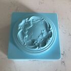 2 Vintage White Shoulders Bath Powder By Evyan Pink Blue Box Puff   Powder Read