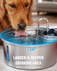 Dog Water Fountain Stainless Steel  7l 1 8gal Pet Fountain Water Bowl With Mu   
