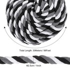 Natural Twisted Cotton Rope 1 Inch X 98 Feet Tug Of War Rope  Black Gray White