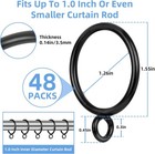 Curtain Rings With Eyelets  48 Pack Metal Drapery Rings For Pinch Pleat Curtains
