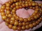 Nepal Tibet Buddhist 108 Apple Round Shaped Yak Bone Mala Prayer Beads  s9 
