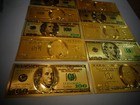 24 Karat 99 9  Gold   100 Dollar  Green Seal Usa Note-each In Rigid Bill Holder