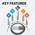 Rdx Weighted Skipping Rope  Non-slip Handles  10 3ft  Fitness   Home Workout