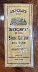 Antique J p Coats Spool Cotton Box Best Six Cord Sewing White 100 Yd Lion Eagle