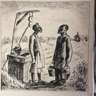 Vtg Original Black Americana Charcoal Art Drawing African History Signed Bingham