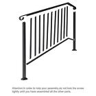 Iron Handrail Picket 4 Or 5 Steps Stair Railing Hand Rail For Outdoor Garden