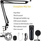 Professional Studio Recording Microphone Condenser Mic For Streaming Podcasting