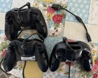 3 Original Xbox Controllers Black Genuine Oem -  one Breakaway Cable  - Tested