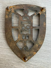 Vintage B   D Cast Iron Sad Iron Stand Trivet Holder