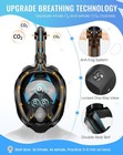 Full Face Snorkel Mask Dry Top System Foldable 180 Degree Scuba Snorkel Gear