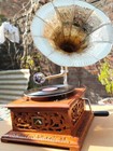 Antique Working Gramophone Vintage Gramophone Player Phonograph Vinyl Recorder