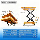 1000kg Electric Hydraulic Scissor Car Lift Portable Mid-rise Auto Lift Free Ship