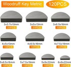 120pcs Woodruff Key Assortment Kit  10 Popular Sizes Of Half Moon Keys  Keyway A