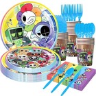 Dandy s World Birthday Party Decoration Tableware Cup Plate Cake Topper Horror G