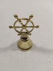 Nautical Boat Ship Wheel Bell Metal Working Function Gold