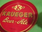 Vintage Krueger Brewery Beer-ale Metal 12    Beer Tray Newark  New Jersey K-man