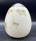 Mt Washington Glass-egg Shape Sugar Shaker muffineer-floral Enameled Decor 4 1 2