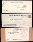 Uk Canada India 1890 s-1930 s Collection Of 10 Ohms Covers All Different Marking