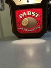 Rare Unique New Vintage 60 s Pabst Blue Ribbon Beer Wooden Wall Clock Bar Sign