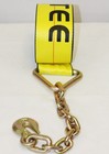  4 Pack  4 x30  Winch Straps W chain  Wll 5400  Flatbed Tie Down Strap