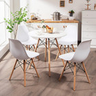 Dining Table Set For 4  31 5  Round Table  Plastic Seats