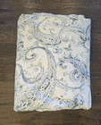 Pottery Barn Jolie King Duvet Cover Paisley Blue White Cotton Organic Israel