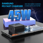 45w Super Fast Charging Type C Wall Charger 6ft Cable For Samsung Galaxy S20 S22
