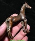 2 7  old Chinese Dynasty Bronze Fengshui 12 Zodiac Year Animal Horse Statue